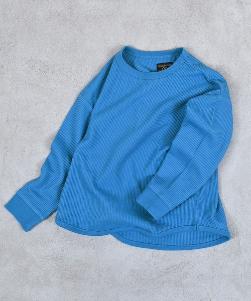 Life Support Products（ライフサポートプロダクツ）の「【26年春夏新色】ワッフルロンT（Tシャツ/カットソー・キッズ・オフホワイト/ブルー/ライトブラウン/グレー系その他/ブラック/ホワイト系その他2/杢グレー/ホワイト系その他/ピンク/グリーン/ライトグリーン/ブルー系その他/イエロー/ラベンダー・100/95/90/80/140/130/120/110/150）」の10枚目の写真