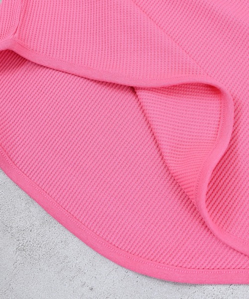 Life Support Products（ライフサポートプロダクツ）の「【26年春夏新色】ワッフルロンT（Tシャツ/カットソー・キッズ・オフホワイト/ブルー/ライトブラウン/グレー系その他/ブラック/ホワイト系その他2/杢グレー/ホワイト系その他/ピンク/グリーン/ライトグリーン/ブルー系その他/イエロー/ラベンダー・100/95/90/80/140/130/120/110/150）」の15枚目の写真