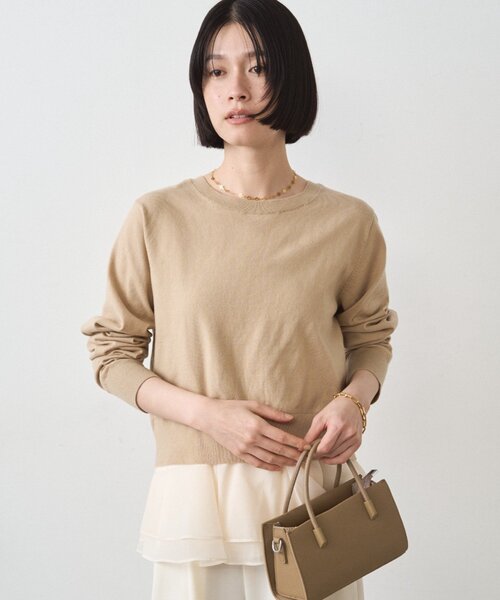 LOUNGEDRESS（ラウンジドレス）の「ペプラムニットカーデ（カーディガン/ボレロ・レディース・ブラック/ベージュ・FREE）」の11枚目の写真