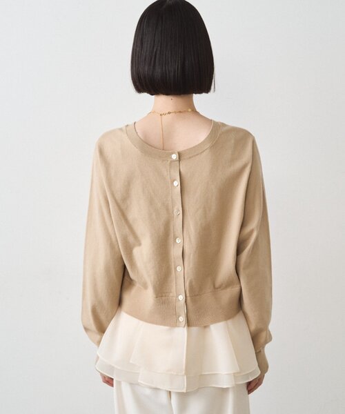 LOUNGEDRESS（ラウンジドレス）の「ペプラムニットカーデ（カーディガン/ボレロ・レディース・ブラック/ベージュ・FREE）」の18枚目の写真