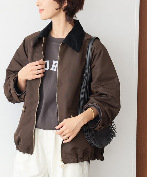 Barbour（バブアー）の「［26SS新作］別注【Barbour/バブアー】modified short jacket：ブルゾン（その他アウター・レディース・カーキ/ブラウン・38）」の4枚目の写真