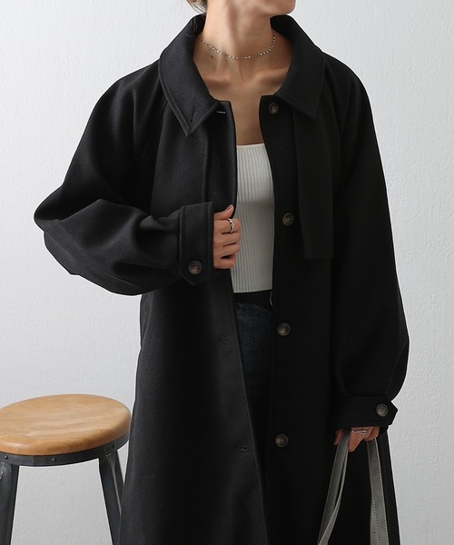 COLONY 2139（コロニートゥーワンスリーナイン）の「2WAYカラーシングルロングコート（ステンカラーコート・レディース・ブラック/アイボリー/ブラウン/チャコールグレー・FREE）」の13枚目の写真