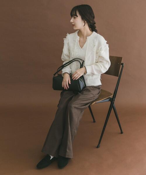 ITEMS URBANRESEARCH（アイテムズ アーバンリサーチ）の「デザインスキッパーニット（ニット/セーター・レディース・ネイビー/ホワイト・FREE）」の10枚目の写真