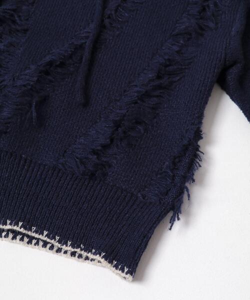 ITEMS URBANRESEARCH（アイテムズ アーバンリサーチ）の「デザインスキッパーニット（ニット/セーター・レディース・ネイビー/ホワイト・FREE）」の22枚目の写真
