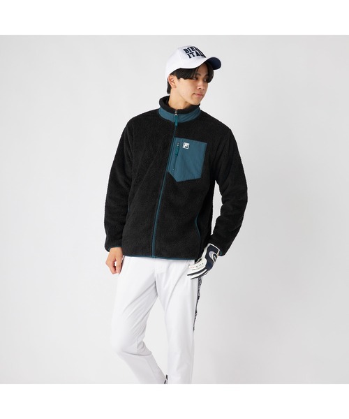 FILA(フィラ)の「FILA フィラ シャギー フリース ジャケット ブルゾン(ブルゾン・メンズ・ブラック/オフホワイト/ネイビー・M/LL/L)」の10枚目の写真