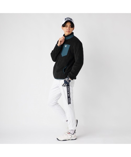 FILA(フィラ)の「FILA フィラ シャギー フリース ジャケット ブルゾン(ブルゾン・メンズ・ブラック/オフホワイト/ネイビー・M/LL/L)」の13枚目の写真