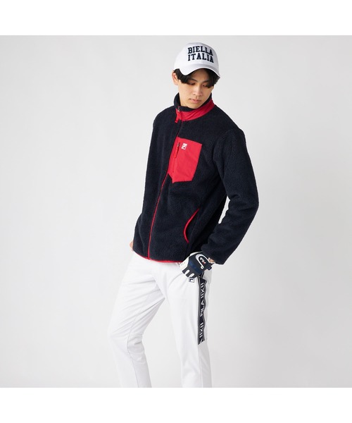 FILA(フィラ)の「FILA フィラ シャギー フリース ジャケット ブルゾン(ブルゾン・メンズ・ブラック/オフホワイト/ネイビー・M/LL/L)」の15枚目の写真