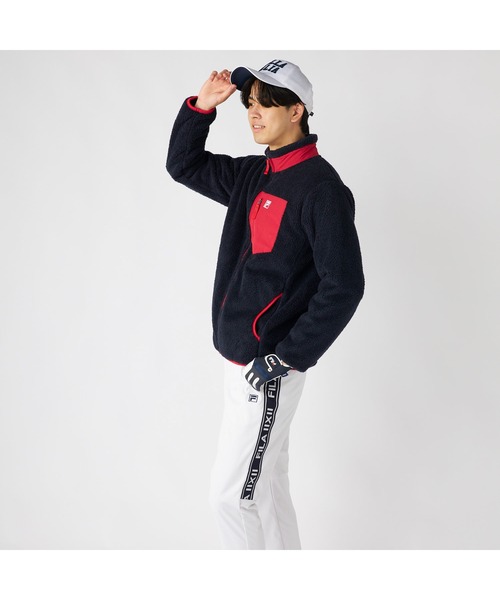 FILA(フィラ)の「FILA フィラ シャギー フリース ジャケット ブルゾン(ブルゾン・メンズ・ブラック/オフホワイト/ネイビー・M/LL/L)」の16枚目の写真