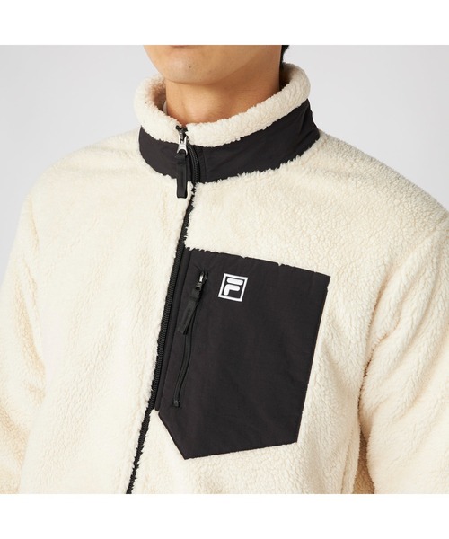 FILA(フィラ)の「FILA フィラ シャギー フリース ジャケット ブルゾン(ブルゾン・メンズ・ブラック/オフホワイト/ネイビー・M/LL/L)」の22枚目の写真