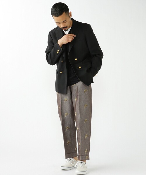 BEAMS PLUS（ビームスプラス）の「4B Double Breasted Blazer Wool（テーラードジャケット・メンズ・ネイビー・L/M/S）」の2枚目の写真