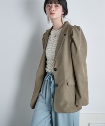 THE YOn（ザヨン）の「パフショルダーバックスリットテーラードジャケット（テーラードジャケット）」