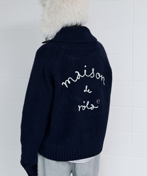 MAISON DE ROLA ZIP-UP KNIT NAVY