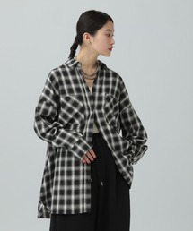 LEPSIM | チェックシャツチュニック　638752(シャツ/ブラウス)