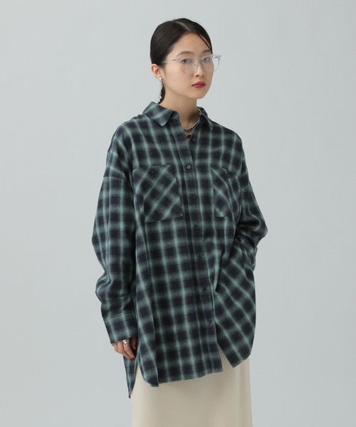 LEPSIM（レプシィム）の「チェックシャツチュニック　638752（シャツ/ブラウス・レディース・ブルー系その他/ブラック系その他/ブラウン系その他・FREE）」の18枚目の写真