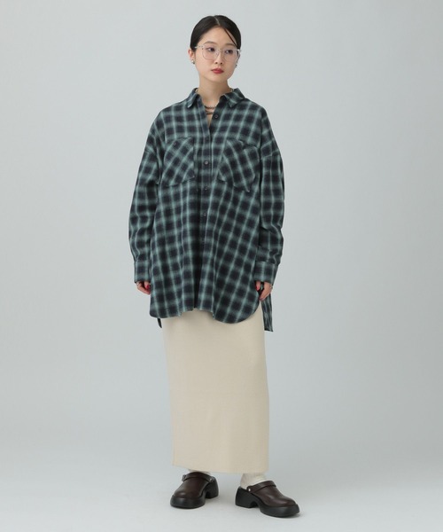 LEPSIM（レプシィム）の「チェックシャツチュニック　638752（シャツ/ブラウス・レディース・ブルー系その他/ブラック系その他/ブラウン系その他・FREE）」の19枚目の写真