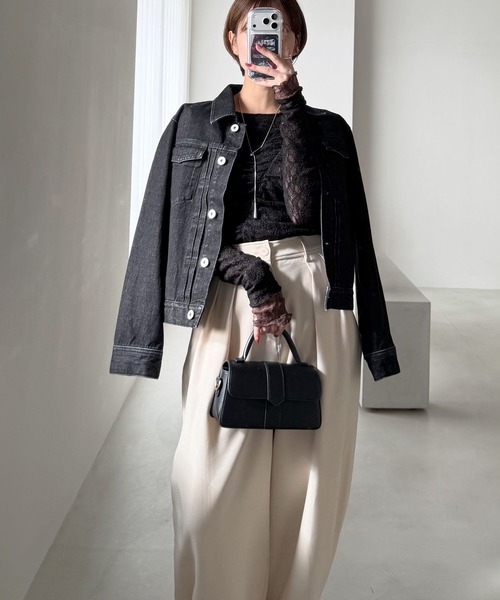 mysty woman（ミスティウーマン）の「レースリバーシブルプルオーバー 643875（Tシャツ/カットソー・レディース・グレー/アイボリー/ブラック・FREE）」の10枚目の写真