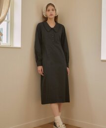A3462 Roussillon frill one-piece_Black