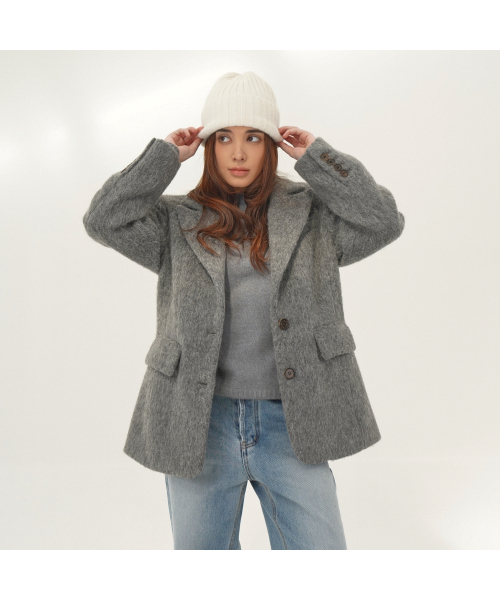 ACUD(アクド)の「Alpaca Fur Jacket Coat _Grey(その他アウター・レディース・グレー・M/S)」の1枚目の写真