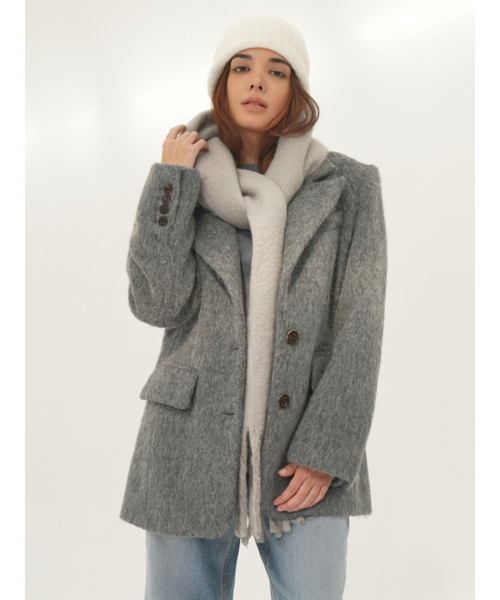 ACUD(アクド)の「Alpaca Fur Jacket Coat _Grey(その他アウター・レディース・グレー・M/S)」の2枚目の写真