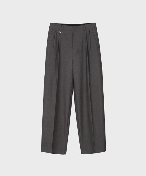 LIEU HOMME(リュウオム)の「ウールブレンドツーピンタックワイドスラックス_ダークブラウン(スラックス・メンズ・その他・L/XL/M)」の1枚目の写真