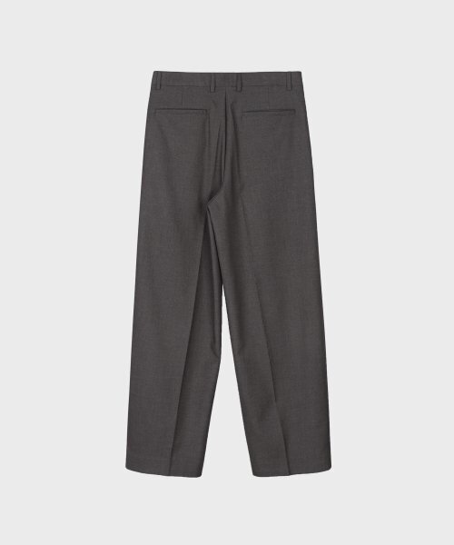 LIEU HOMME(リュウオム)の「ウールブレンドツーピンタックワイドスラックス_ダークブラウン(スラックス・メンズ・その他・L/XL/M)」の2枚目の写真
