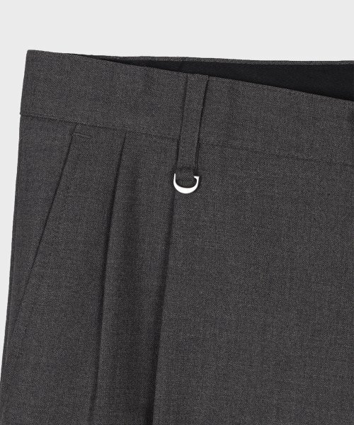 LIEU HOMME(リュウオム)の「ウールブレンドツーピンタックワイドスラックス_ダークブラウン(スラックス・メンズ・その他・L/XL/M)」の3枚目の写真