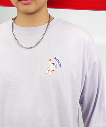 Candlestick（キャンドルスティック）の「刺繍 ワンポイント グラフィック ロンT ロゴ 宇宙 長袖 Tシャツ（Tシャツ/カットソー）」