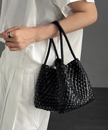 ONEP STAR（ワンピスター）の「編み込みデザインハンドバッグ×ミニバッグ付き（ハンドバッグ）」