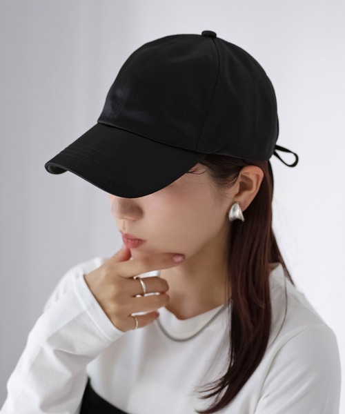 Riberry(リベリー)の「バックリボンサテンキャップ(キャップ・レディース・グレー/アイボリー/ブラック・FREE)」の7枚目の写真