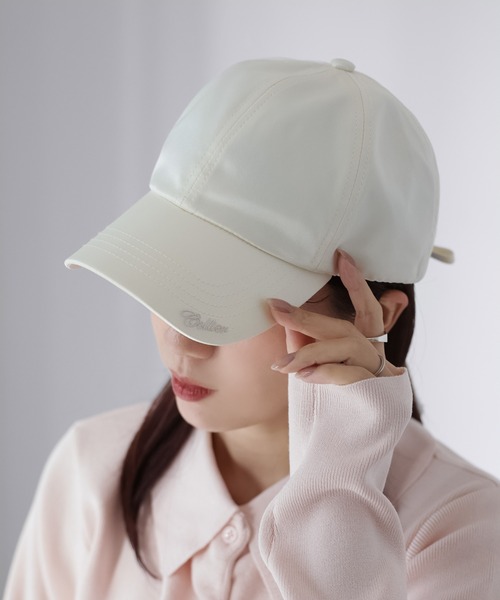 Riberry(リベリー)の「バックリボンサテンキャップ(キャップ・レディース・グレー/アイボリー/ブラック・FREE)」の4枚目の写真