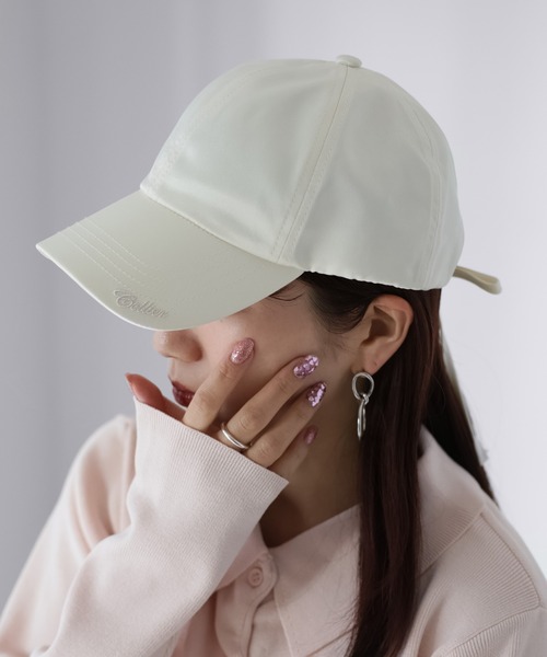 Riberry(リベリー)の「バックリボンサテンキャップ(キャップ・レディース・グレー/アイボリー/ブラック・FREE)」の6枚目の写真