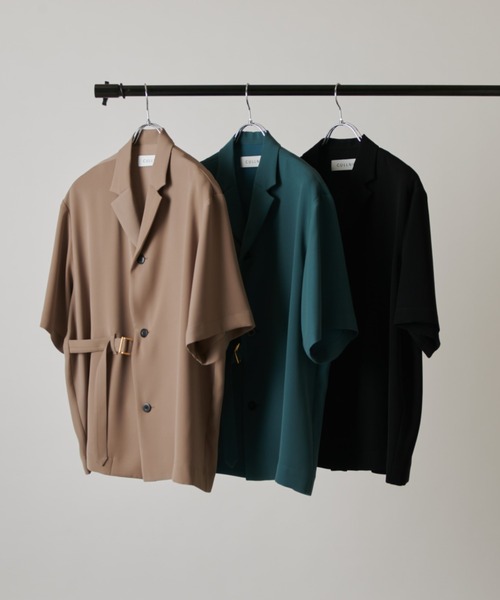 CULLNI(クルニ)の「【CULLNI exclusive for Lui's】タイロッケン半袖シャツジャケット(シャツ/ブラウス・メンズ・モカ/ブラック/ネイビー・2/1)」の4枚目の写真