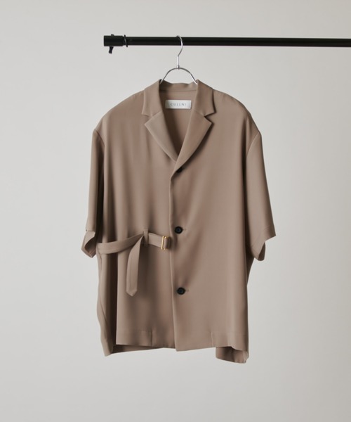 CULLNI(クルニ)の「【CULLNI exclusive for Lui's】タイロッケン半袖シャツジャケット(シャツ/ブラウス・メンズ・モカ/ブラック/ネイビー・2/1)」の8枚目の写真