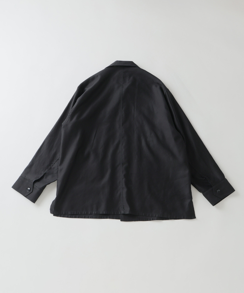 EDIFICE(エディフィス)の「スーピマ ファティーグ ジャケット(ミリタリージャケット・メンズ・ブラック/アイボリー/ブラウン・MEDIUM/LARGE)」の5枚目の写真