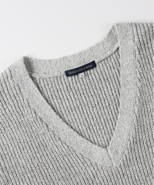 Right-on（ライトオン）の「【HONEYSUCKLE ROSE】ニットフリンジベスト (フリンジデザイン / オールシーズン / レイヤードスタイル / カジュアルエレガント)（ベスト・レディース・グレー/ライトグレー/ブラック・S/M/L）」の17枚目の写真