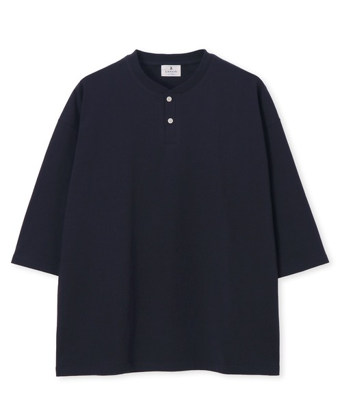 LANVIN en Bleu(ランバンオンブルー)の「8オンス 7分袖 ヘンリーネックTシャツ(Tシャツ/カットソー・メンズ・ブラック/ネイビー/ブルーグレー/オフホワイト・52/50/48/46)」の15枚目の写真