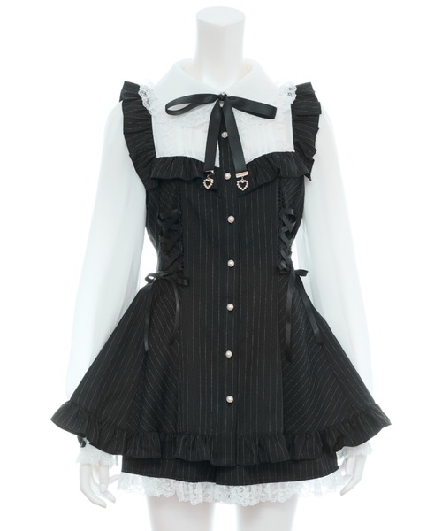 Secret Honey（シークレットハニー）の「ヨークフリルレースセットアップ（セットアップ・レディース・ストライプ/ブラック・MEDIUM）」の13枚目の写真