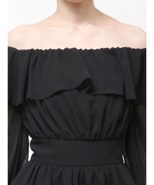 RESEXXY（リゼクシー）の「オフショルシフォンミニワンピース（ワンピース・レディース・ブラック/ミント/ホワイト・FREE）」の22枚目の写真