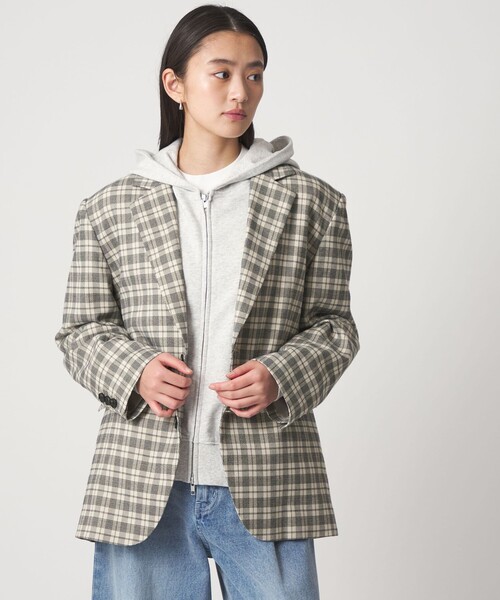 CITEN（シテン）の「＜CITEN＞テーラードジャケット（テーラードジャケット・レディース・その他1/ベージュ/ブラック・M/S）」の5枚目の写真