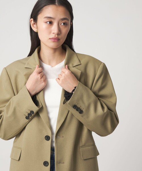 CITEN（シテン）の「＜CITEN＞テーラードジャケット（テーラードジャケット・レディース・その他1/ベージュ/ブラック・M/S）」の8枚目の写真