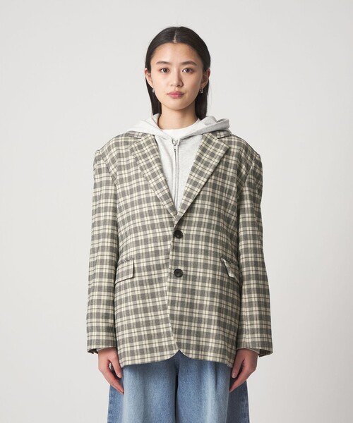 CITEN（シテン）の「＜CITEN＞テーラードジャケット（テーラードジャケット・レディース・その他1/ベージュ/ブラック・M/S）」の11枚目の写真