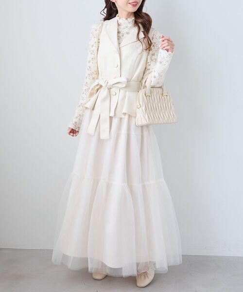 MAJESTIC LEGON（マジェスティックレゴン）の「レースハイネックトップス（Tシャツ/カットソー・レディース・ブラック/アイボリー・MEDIUM）」の15枚目の写真