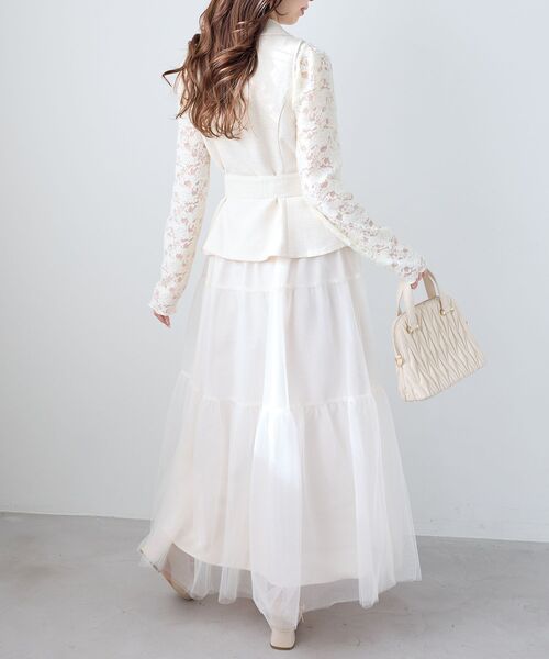 MAJESTIC LEGON（マジェスティックレゴン）の「レースハイネックトップス（Tシャツ/カットソー・レディース・ブラック/アイボリー・MEDIUM）」の17枚目の写真