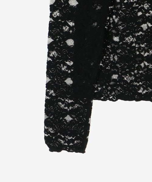 MAJESTIC LEGON（マジェスティックレゴン）の「レースハイネックトップス（Tシャツ/カットソー・レディース・ブラック/アイボリー・MEDIUM）」の21枚目の写真