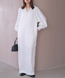 AKTE（アクテ）の「ボリュームスリーブジャガードワンピース（ワンピース）」