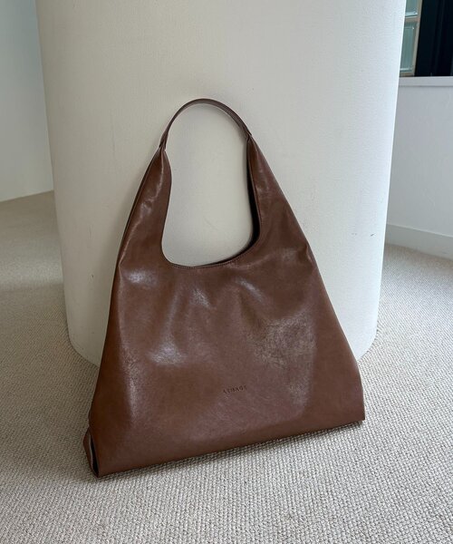 CAPRICIEUX LE'MAGE（カプリシューレマージュ）の「トライアングルトートバッグ（ショルダーバッグ・レディース・ブラック/ライトベージュ/キャメル・FREE）」の18枚目の写真