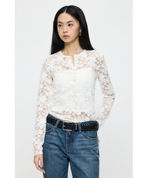 【26年SS新作】LACE HENRY NECK トップス