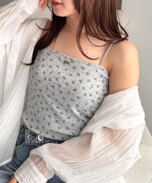 solleim（ソルレム）の「カップ付きダブルストラップキャミ（キャミソール・レディース・ブラック/グレー系その他/グレイッシュベージュ/ホワイト/ホワイト系その他・LL/S/M/L）」の15枚目の写真