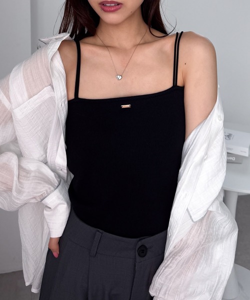 solleim(ソルレム)の「【接触冷感/抗菌防臭】カップ付きダブルストラップキャミ(キャミソール・レディース・ブラック/グレー系その他/グレイッシュベージュ/ホワイト/ホワイト系その他・LL/S/M/L)」の21枚目の写真