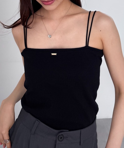 solleim(ソルレム)の「【接触冷感/抗菌防臭】カップ付きダブルストラップキャミ(キャミソール・レディース・ブラック/グレー系その他/グレイッシュベージュ/ホワイト/ホワイト系その他・LL/S/M/L)」の22枚目の写真